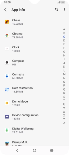 Press the required app.