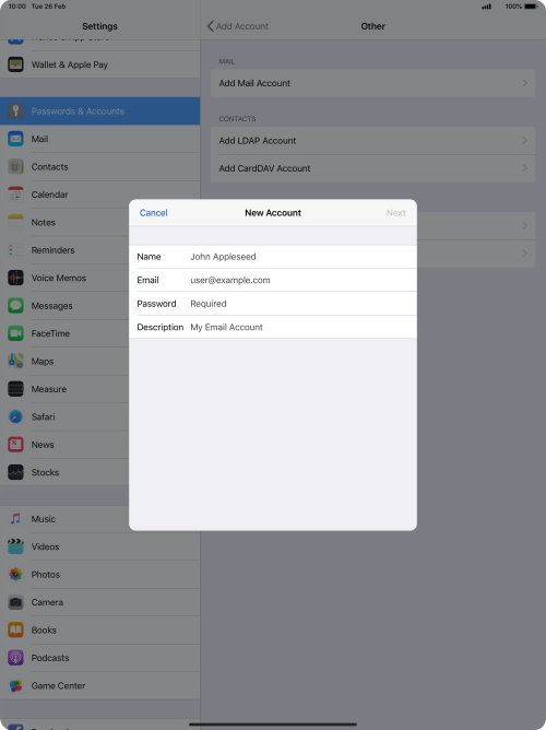 Press Name and key in the required sender name.
