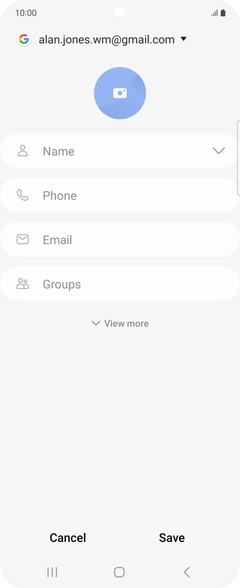 Press Name and key in the required name.
