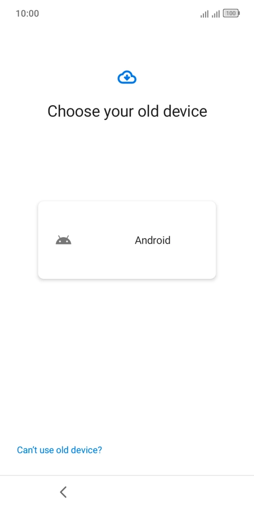 Press the required setting and follow the instructions on the screen to transfer the content from the other phone and finish the activation of your phone.