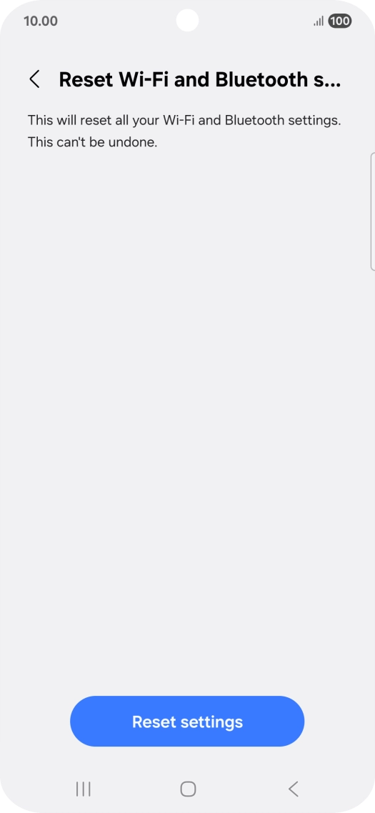Press Reset settings.