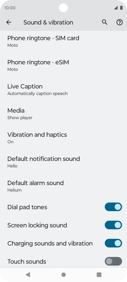 Press Phone ringtone SIM card.