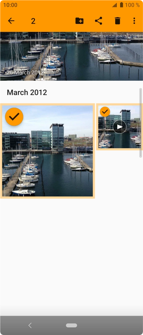 Press the share icon.