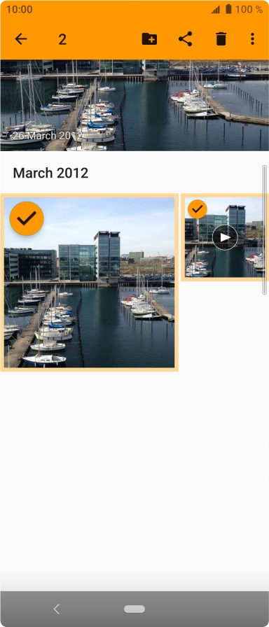 Press the share icon.