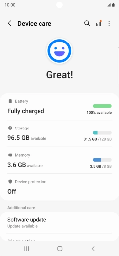 Press Battery.
