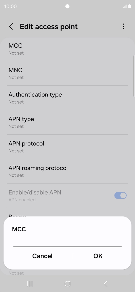 Key in 234 and press OK.