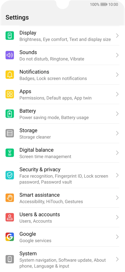 Press Users & accounts.