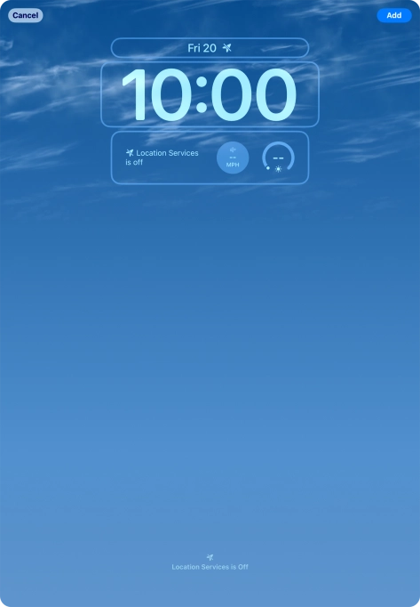 To customise the way the lock screen date is displayed, press the date widget and follow the instructions on the screen to find the required widget display mode.