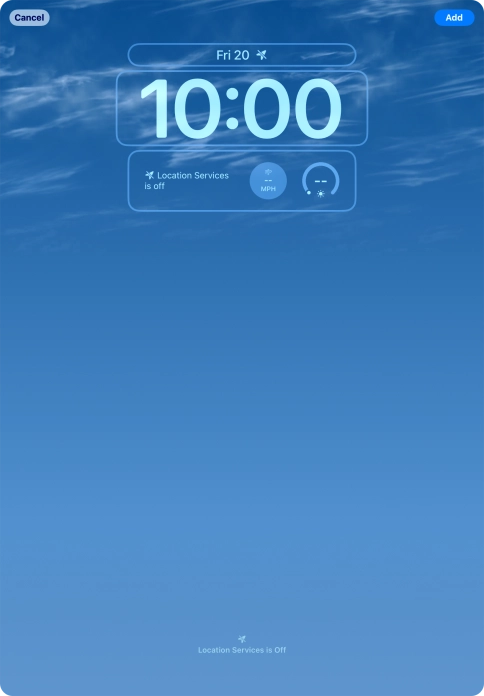 To customise the way the lock screen date is displayed, press the date widget and follow the instructions on the screen to find the required widget display mode.