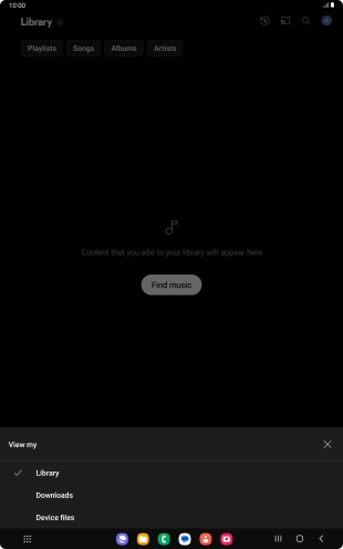 Press the required category and go to the required audio file.