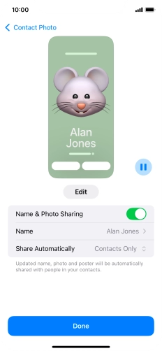 Press the indicator next to 