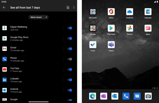 Press the drop down list.