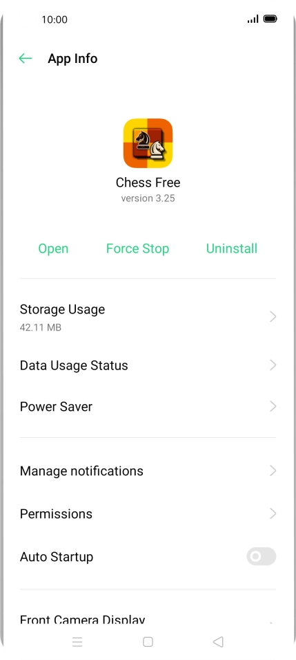 Press Storage Usage.
