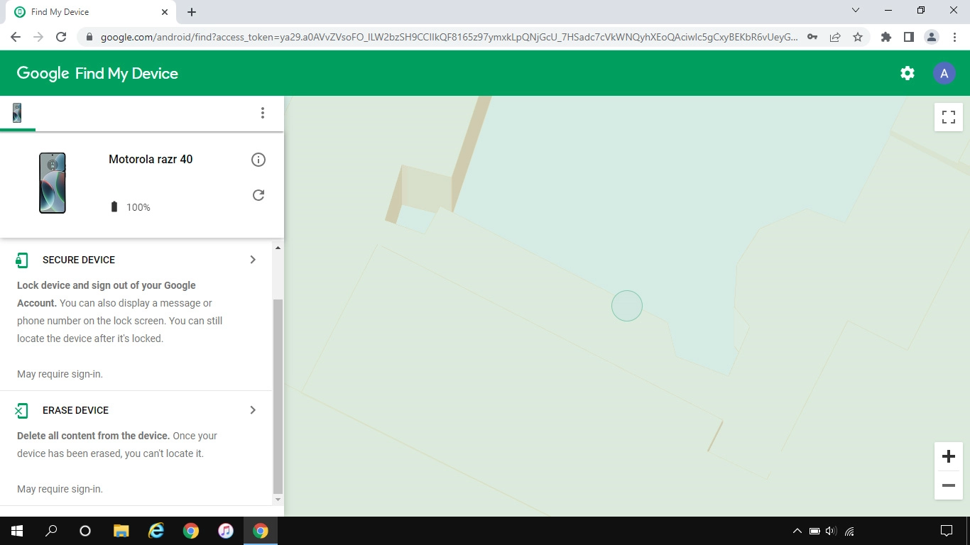 Click ERASE DEVICE and follow the instructions on the screen to delete all phone content. Please note that you will no longer be able to use Find My Device when you've deleted all phone content.
