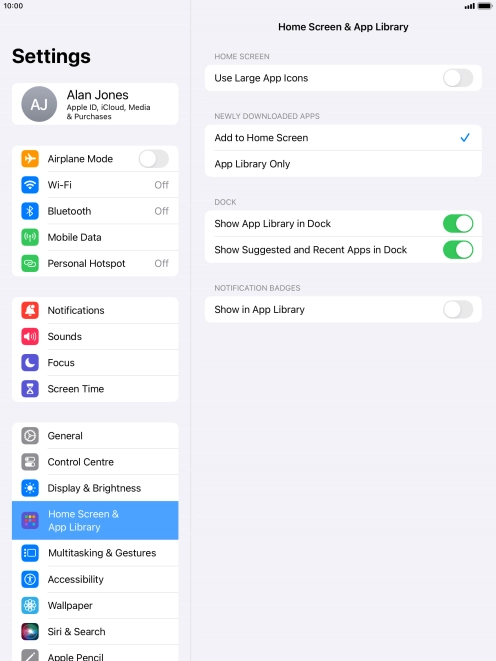 To add new downloaded apps to both the home screen and App Library, press Add to Home Screen.