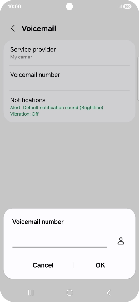 Key in +447953222222 and press OK.