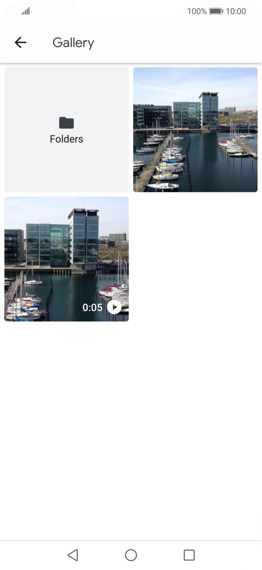 Press Folders and go to the required folder.