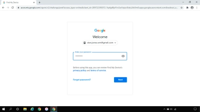 Follow the instructions on the screen to log on to your Google account.