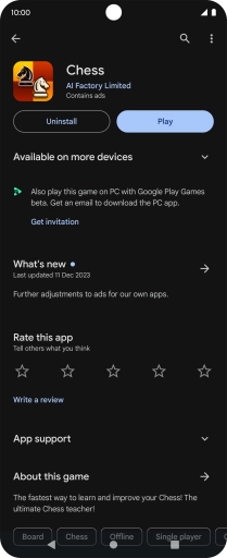 Press Uninstall.