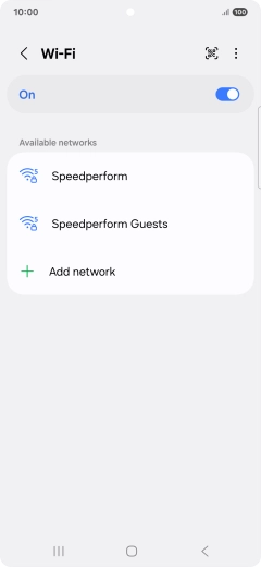 Press the required Wi-Fi network.