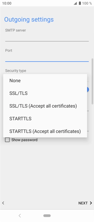 Press None to turn off the function.
