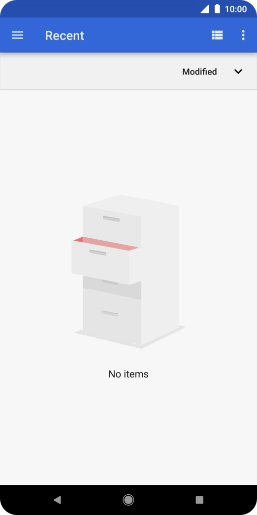 Slide your finger right starting from the left side of the screen.