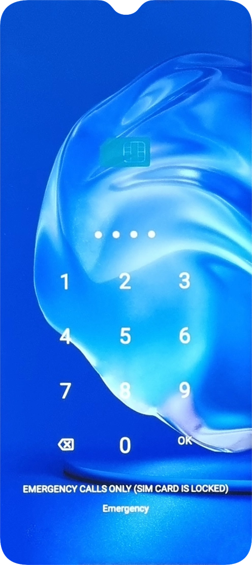 If your SIM is locked, key in your PIN and press OK. The default PIN is 1111.