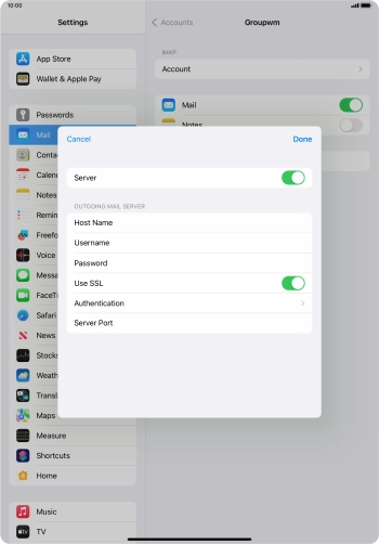 Press the indicator next to 