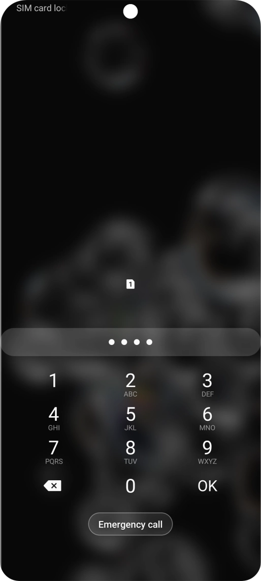 If you're asked to key in your PIN, do so and press OK. The default PIN is 1111.