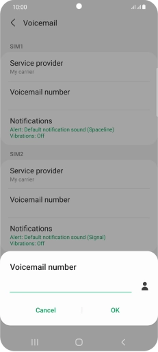 Key in +447953222222 and press OK.