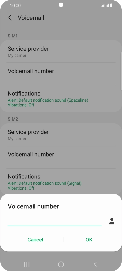 Key in +447953222222 and press OK.