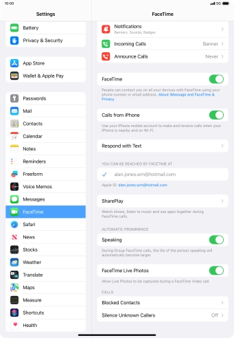 Press Blocked Contacts.