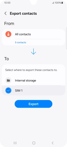 Press Export.