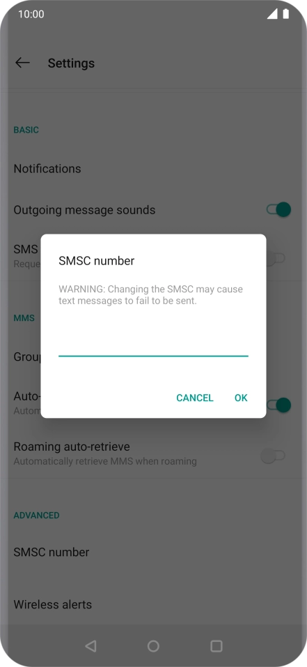 Key in +447958879879 and press OK.