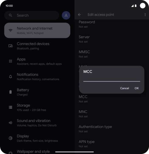 Key in 234 and press OK.