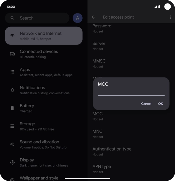Key in 234 and press OK.