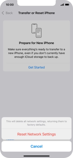 Press Reset Network Settings.