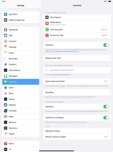 Press the indicator next to 