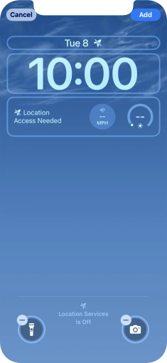 To customise the way the lock screen date is displayed, press the date widget and follow the instructions on the screen to find the required widget display mode.