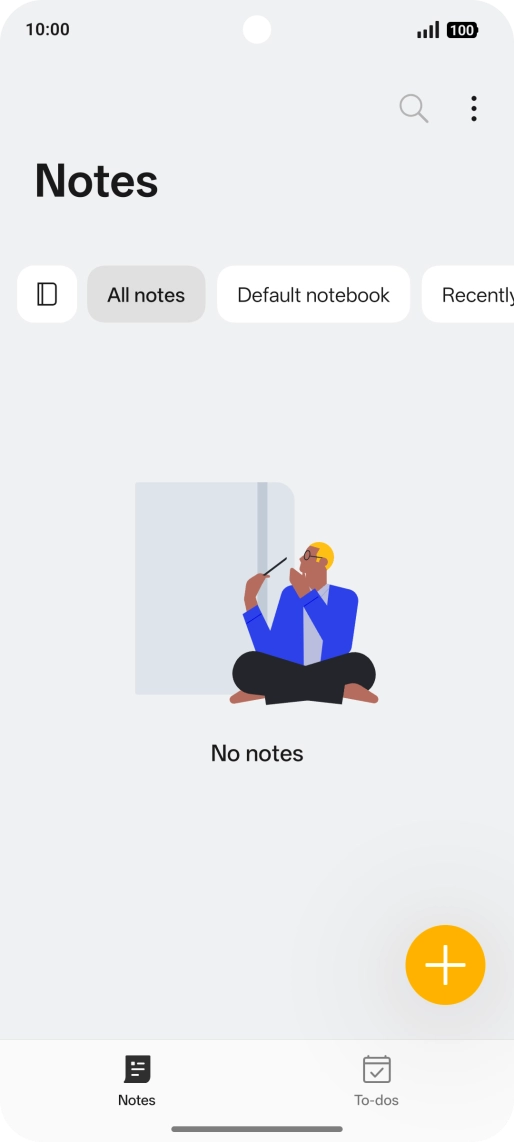 Slide your finger left starting from the top right side of the screen.