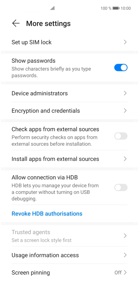 Press Set up SIM lock.