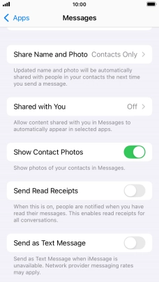 Press the indicator next to 