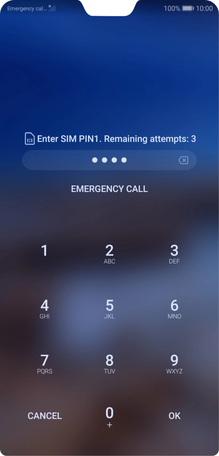 If you're asked to key in your PIN, do so and press OK. The default PIN is 1111.