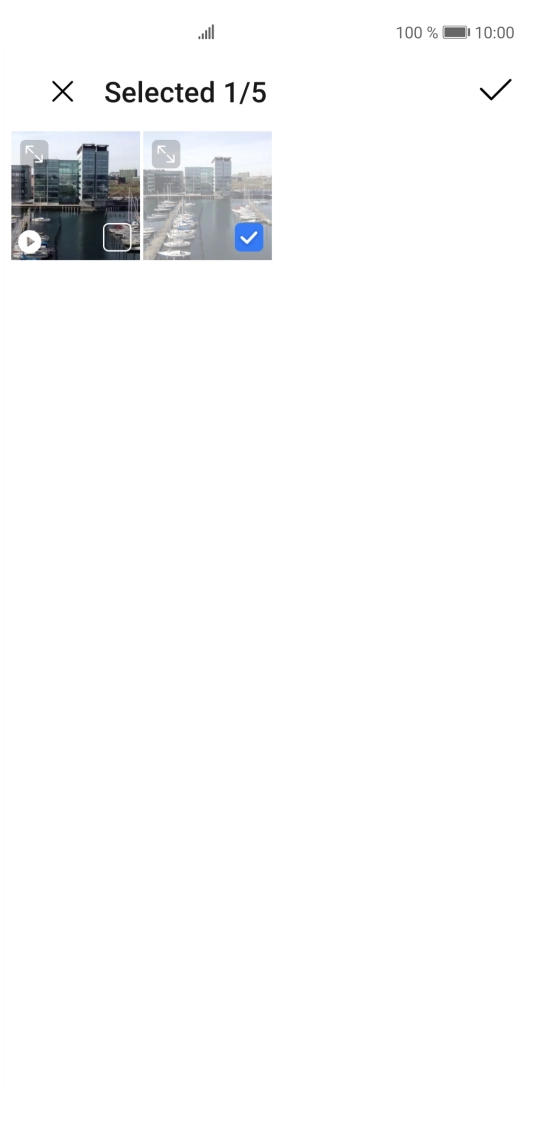 Press the confirm icon.