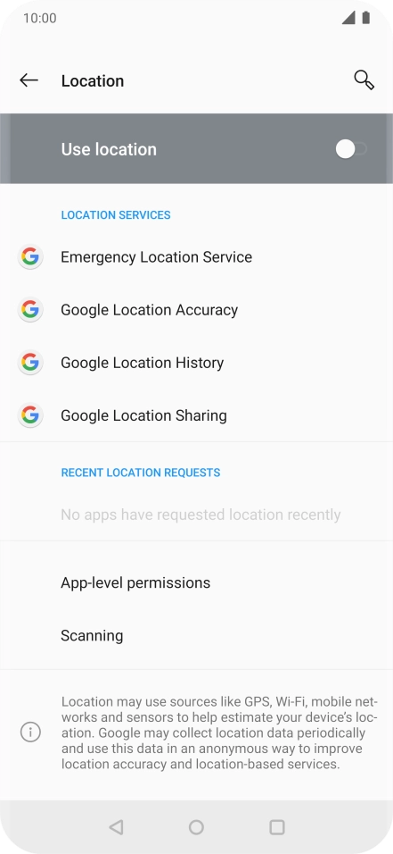 Press the indicator next to 