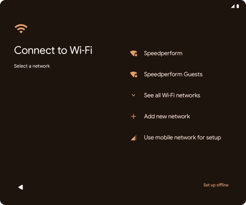 Press the required network.