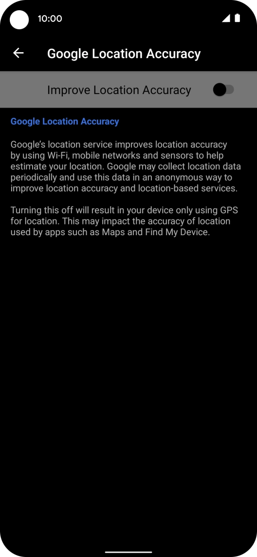 If you press the indicator next to 