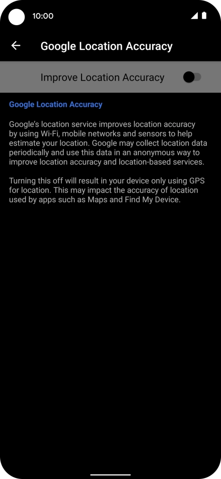 If you press the indicator next to 