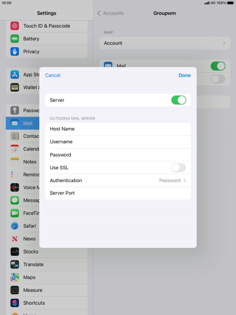 Press Authentication.