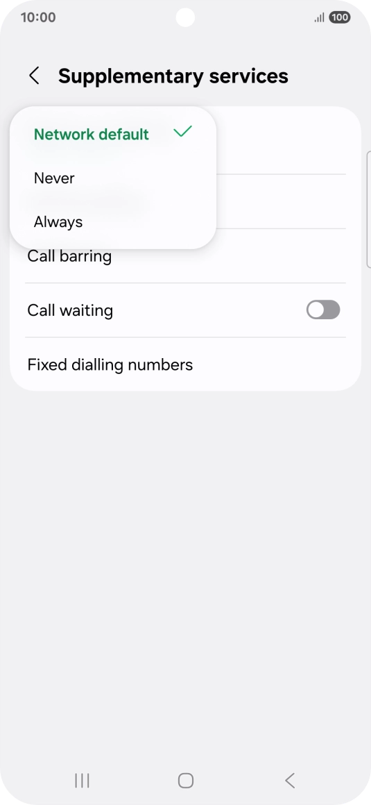 Press Always to turn on caller identification.